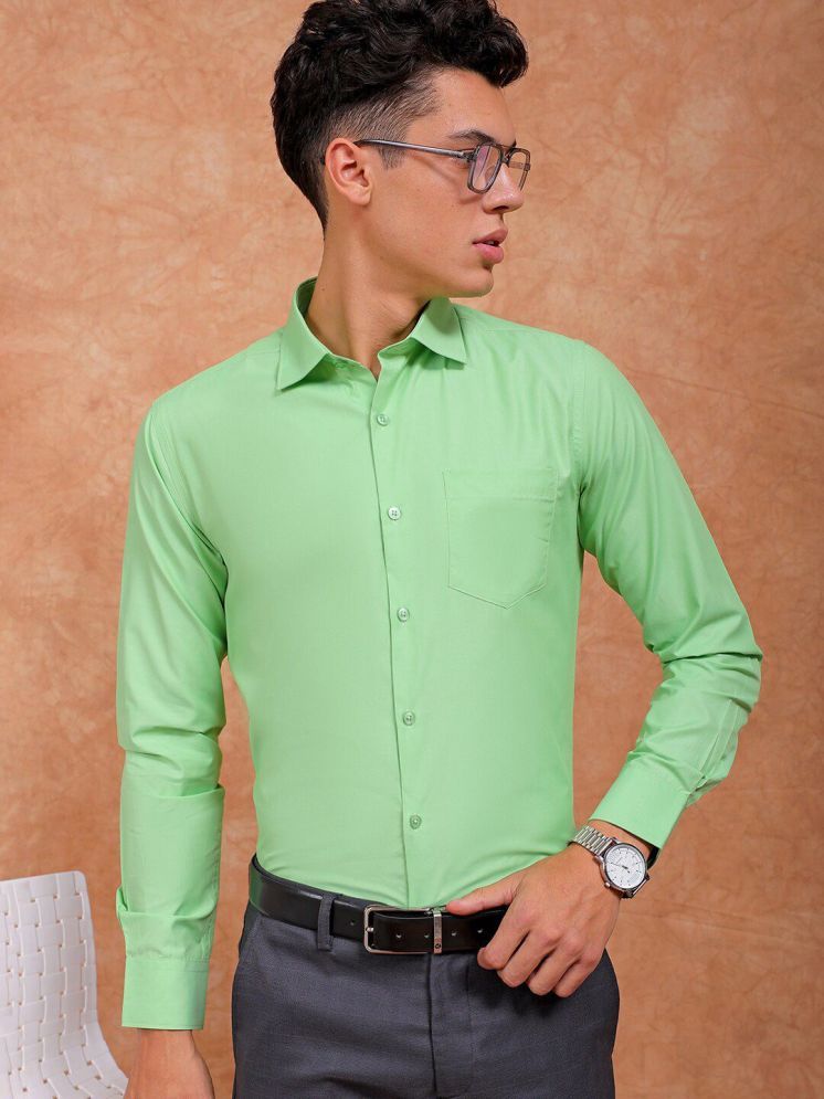     			The Indian Garage Co. Cotton Slim Fit Full Sleeves Men's Formal Shirt - Green ( Pack of 1 )