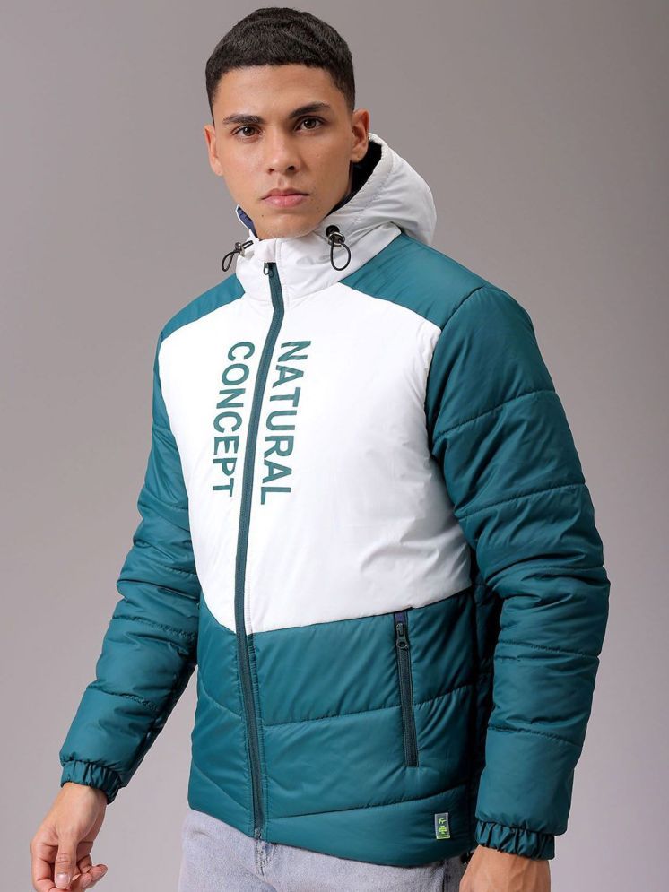     			The Indian Garage Co. Polyester Men's Quilted & Bomber Jacket - Green ( Pack of 1 )