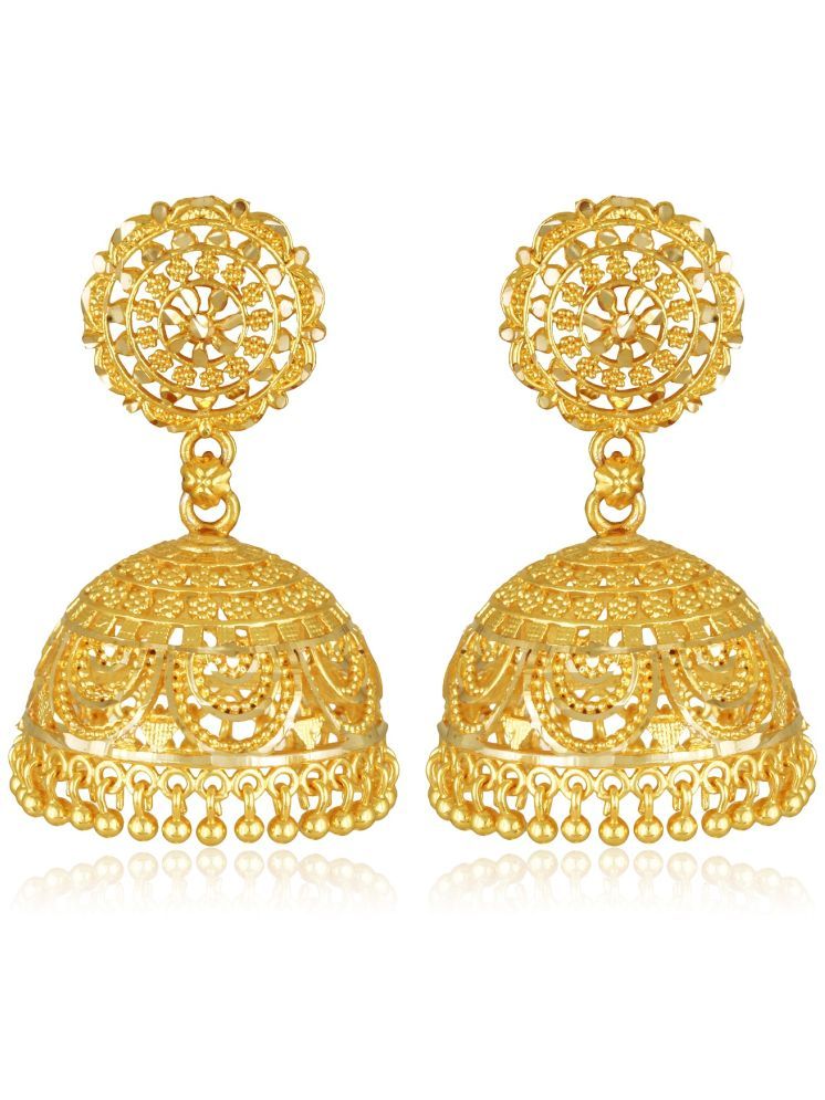     			VIVASTRI Golden Jhumki Earrings ( Pack of 1 )