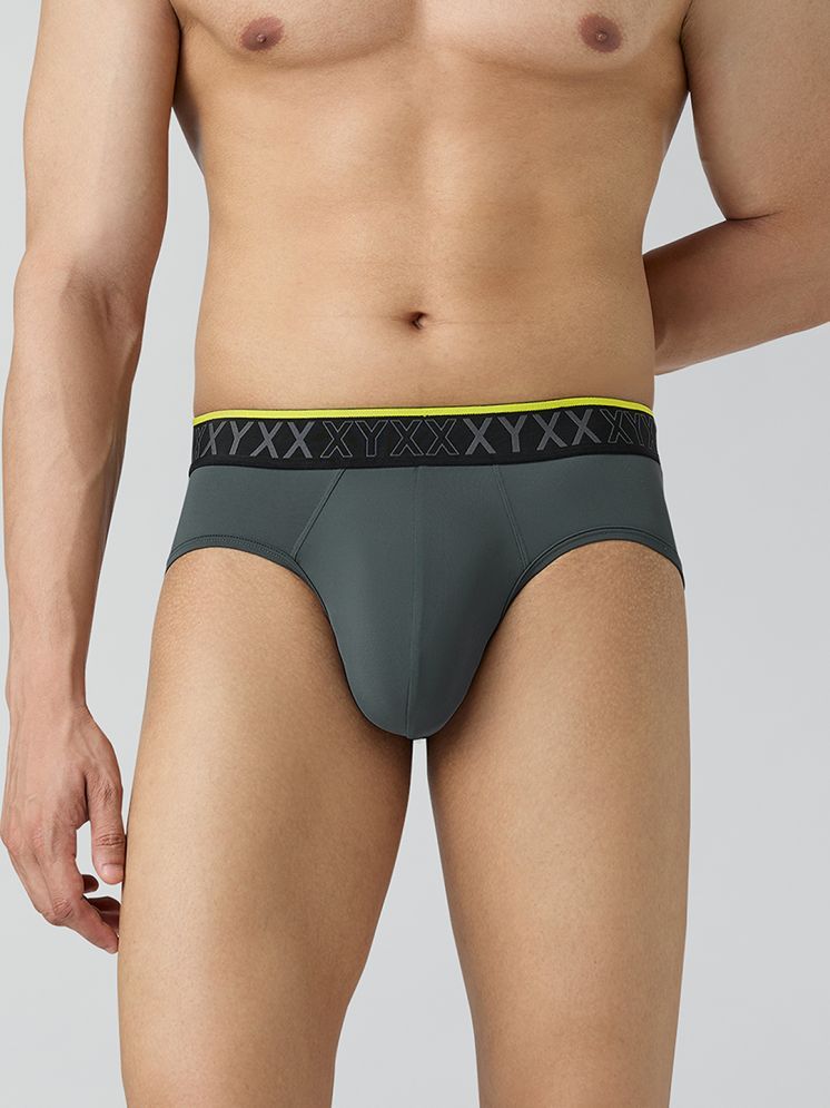     			XYXX Pack of 1 Nylon Briefs For Men's ( Grey )