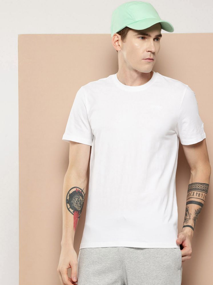     			Alcis White Cotton Slim Fit Men's Sports T-Shirt ( Pack of 1 )