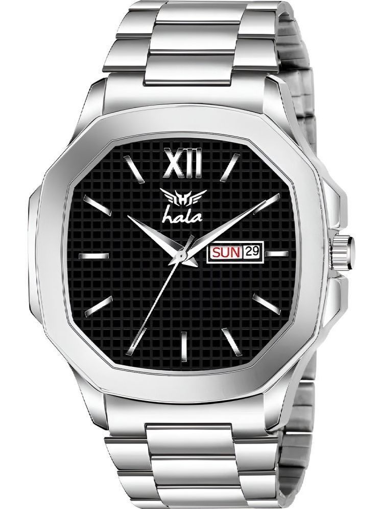     			Hala Silver Stainless Steel Analog Men's Watch