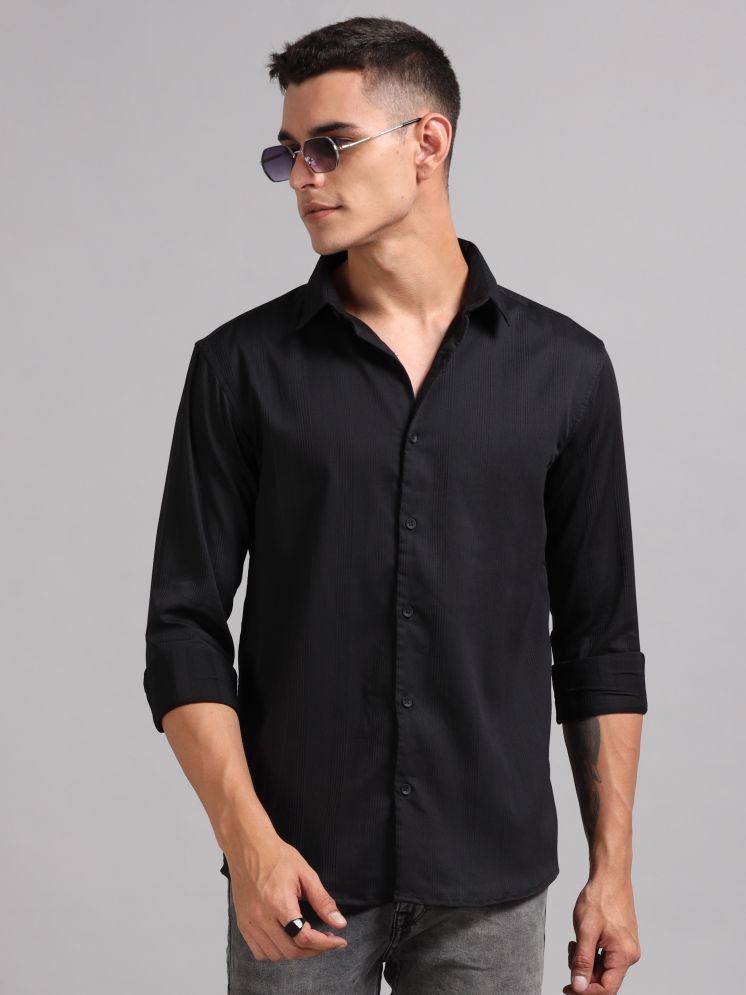     			Paul Street 100% Cotton Slim Fit Solids Full Sleeves Men's Casual Shirt - Black ( Pack of 1 )