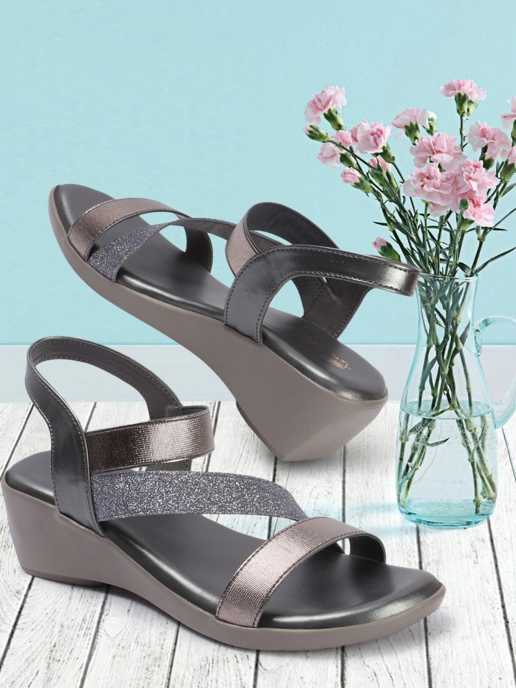     			Picktoes Gray Women's Sandal Heels