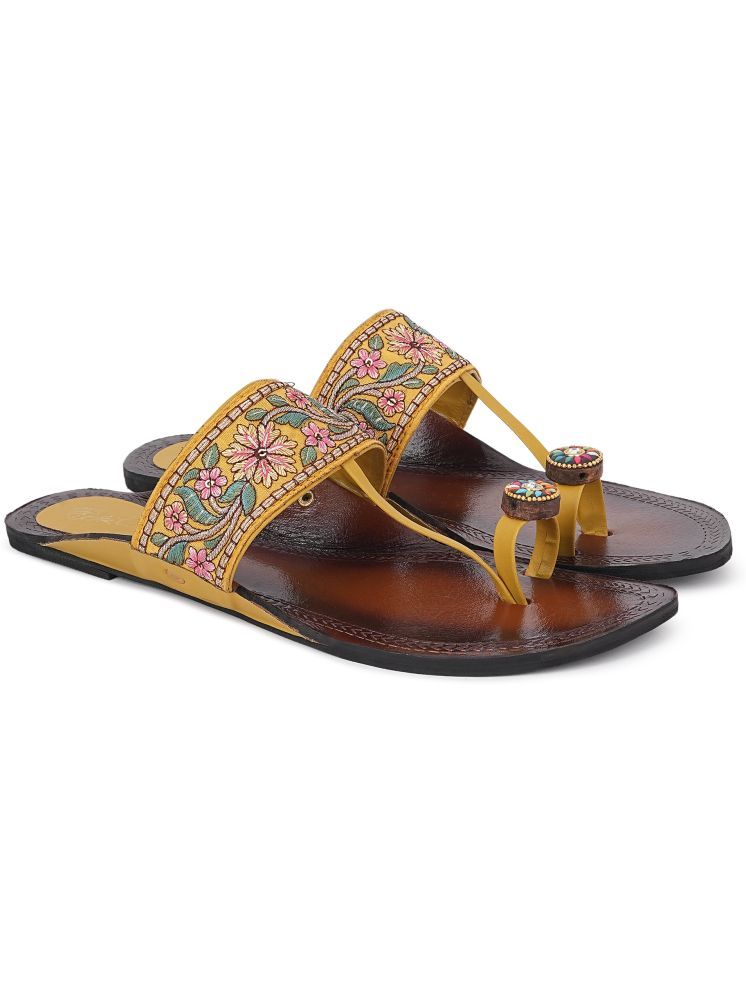     			Picktoes Yellow Women's Sandal Heels