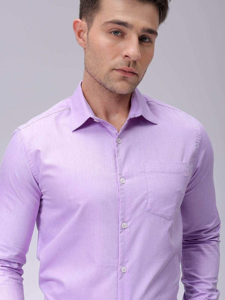     			The Indian Garage Co. Cotton Blend Slim Fit Full Sleeves Men's Formal Shirt - Purple ( Pack of 1 )