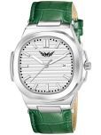 Hala Green Leather Analog Men's Watch