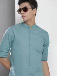 The Indian Garage Co Men Blue Solid Casual Shirt