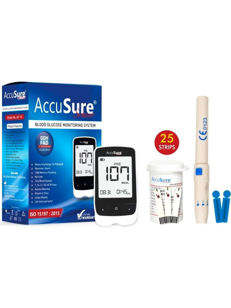     			ACCUSURE Sensor Kit with 25 Strips Glucometer