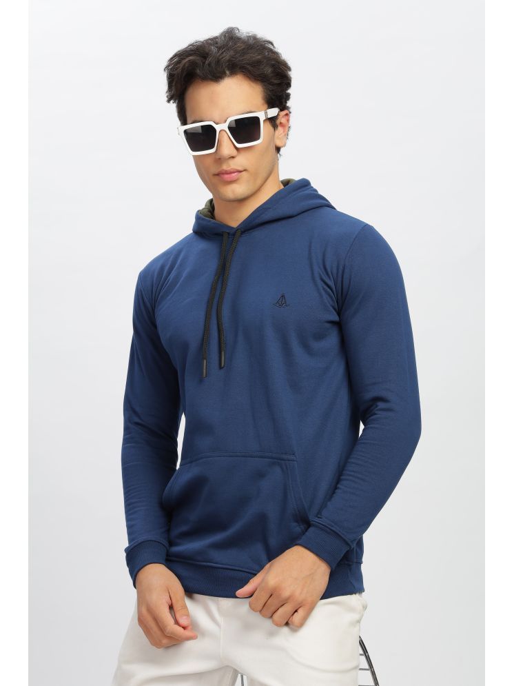     			COLOR HUNT Fleece Hooded Men's Sweatshirt - Blue ( Pack of 1 )