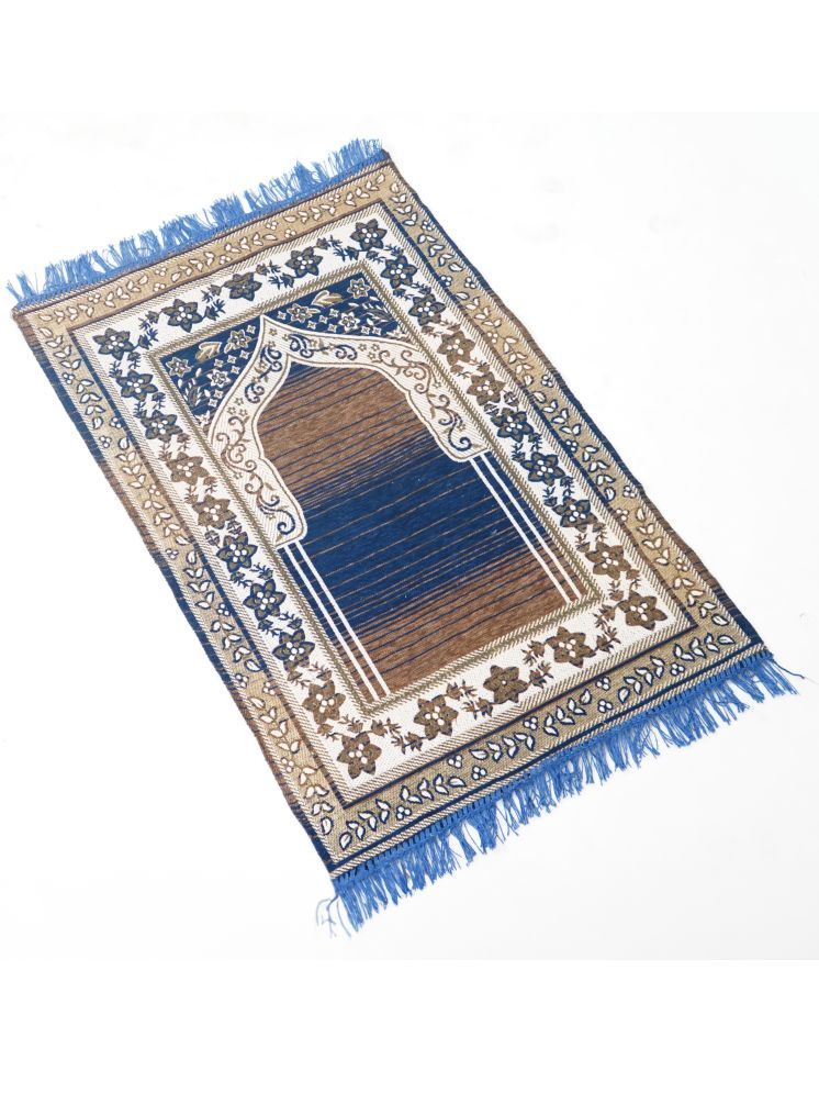     			FURNISHING HUT Blue Single Regular Cotton Prayer Mat ( 110 X 70 cm )