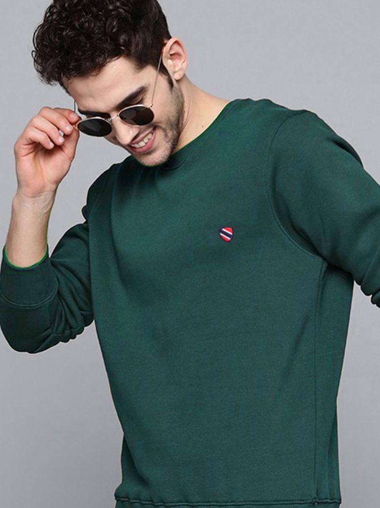     			Merriment Fleece Round Neck Men's Sweatshirt - Green ( Pack of 1 )