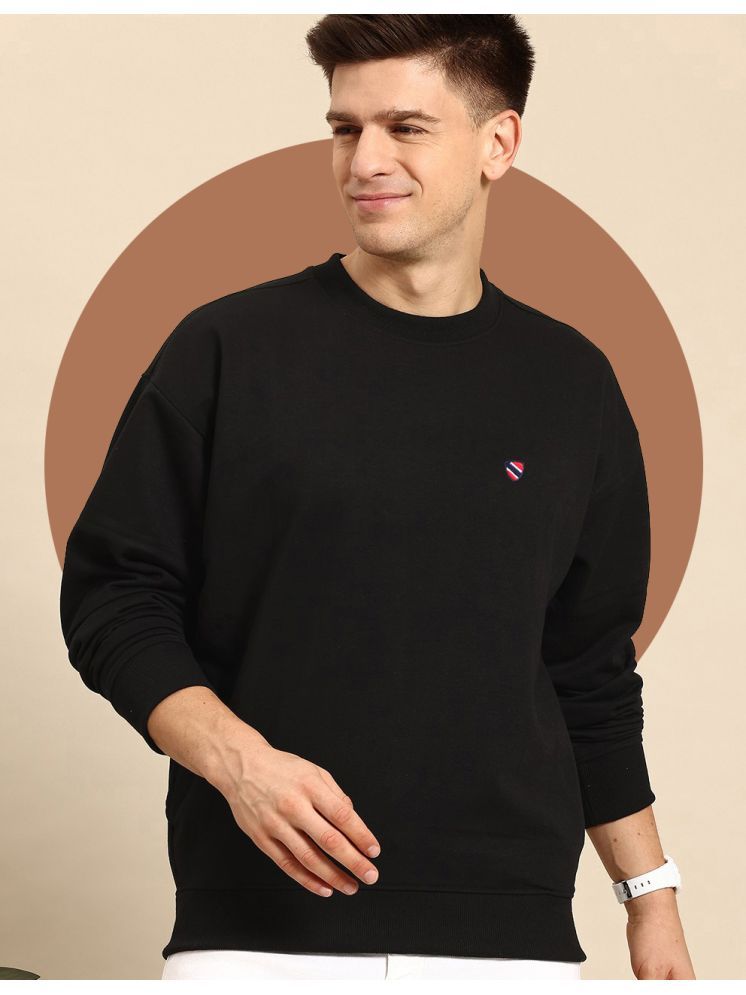     			Merriment Fleece Round Neck Men's Sweatshirt - Black ( Pack of 1 )