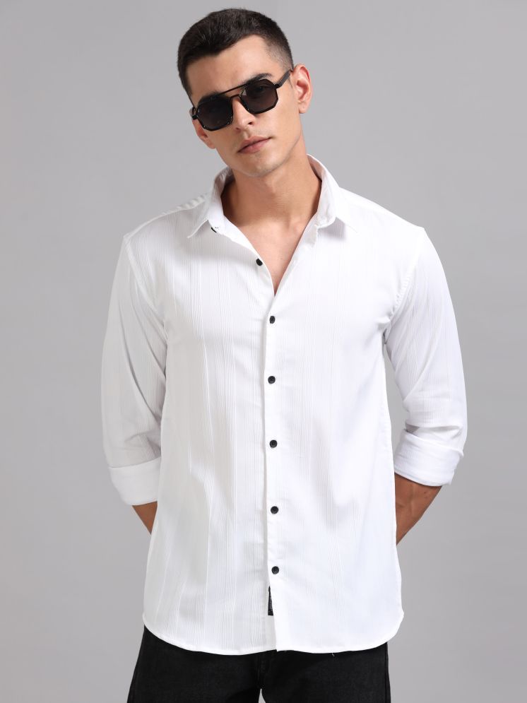     			Paul Street 100% Cotton Slim Fit Solids Full Sleeves Men's Casual Shirt - White ( Pack of 1 )