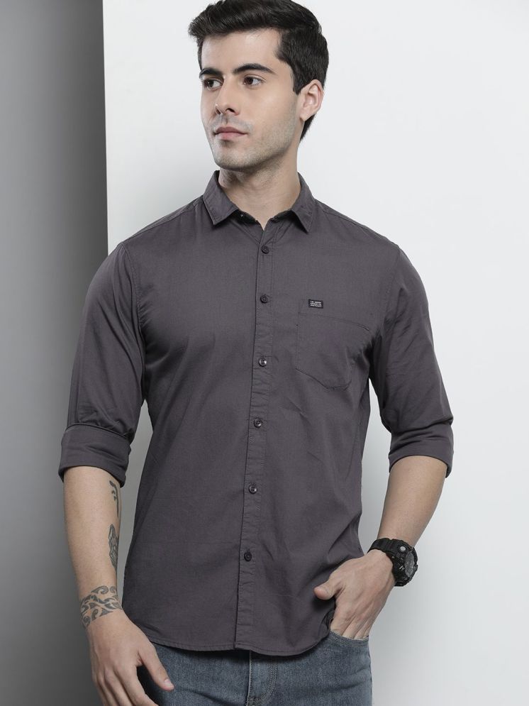     			The Indian Garage Co Men Grey Comfort Regular Fit Cotton Casual Shirt