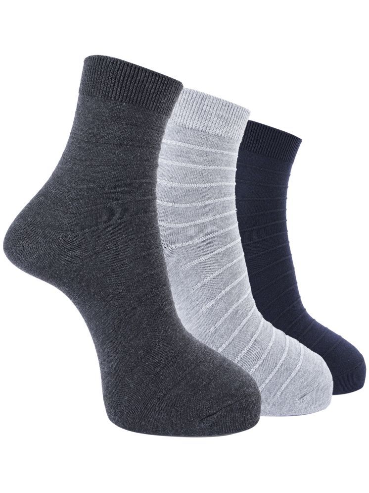     			Dollar Pack of 3 Men's Cotton Blend Ankle Length Socks ( Multicolor )