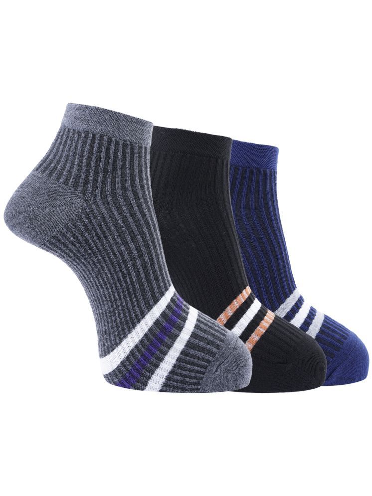     			Dollar Pack of 3 Men's Cotton Blend Ankle Length Socks ( Multicolor )