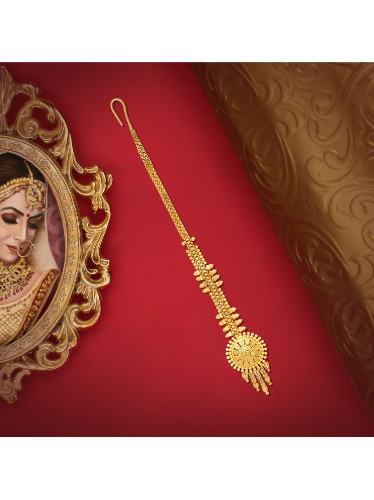     			Drashti Collection Golden Maang Tikka ( Pack of 1 )