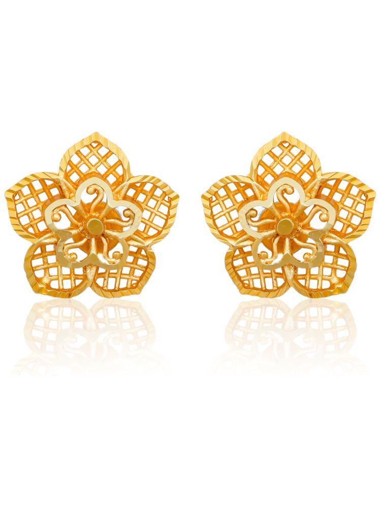     			Drashti Collection Golden Stud Earrings ( Pack of 1 )