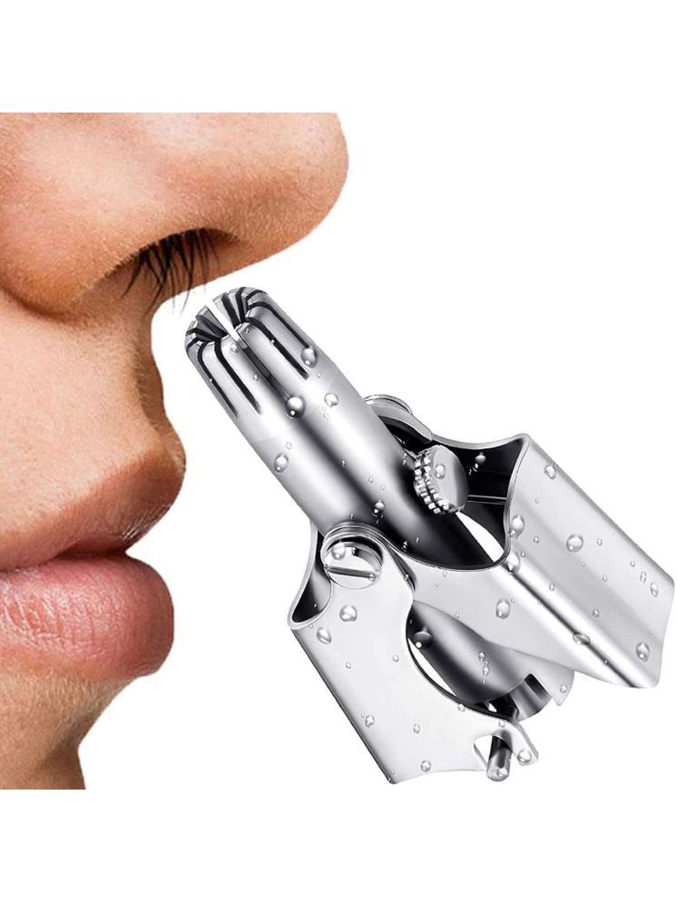     			GEEO Nose Hair Remover Silver Cordless Nose Trimmer With 1 minutes Runtime