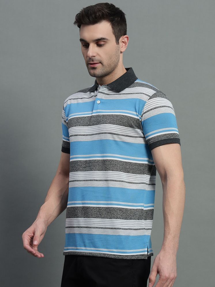     			GET GOLF Pack of 1 Cotton Blend Regular Fit Striped Half Sleeves Men's Polo T Shirt ( Multicolor )