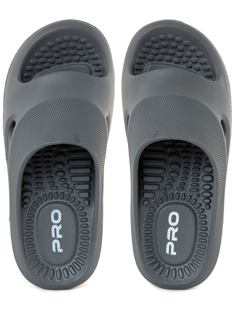     			KHADIM Grey Men's Slide Flip Flop