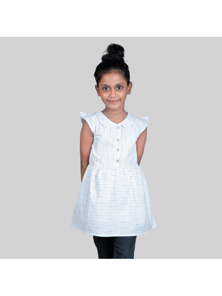     			Kidzee Kingdom Cotton Frock For Girls ( Pack of 1 , White )