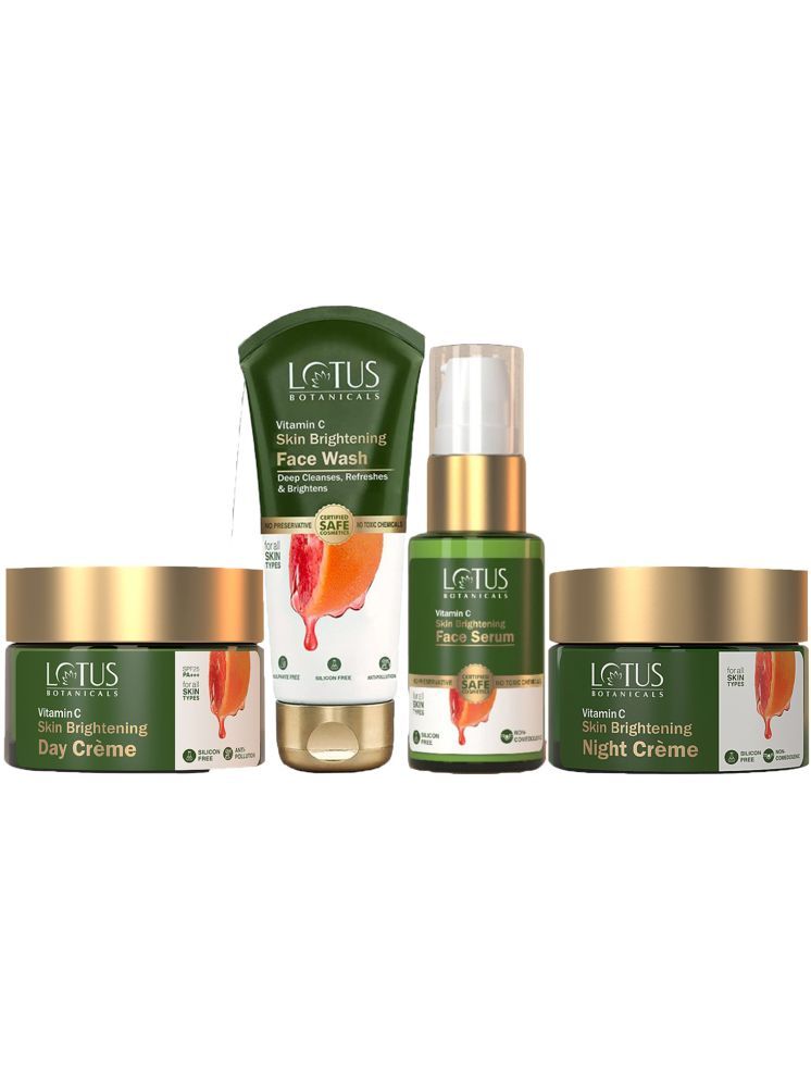     			Lotus Botanicals Vitamin-C Day Cream 50g , Night Cream 50g , Face Wash 100g , Serum 30ml (Packof 4)