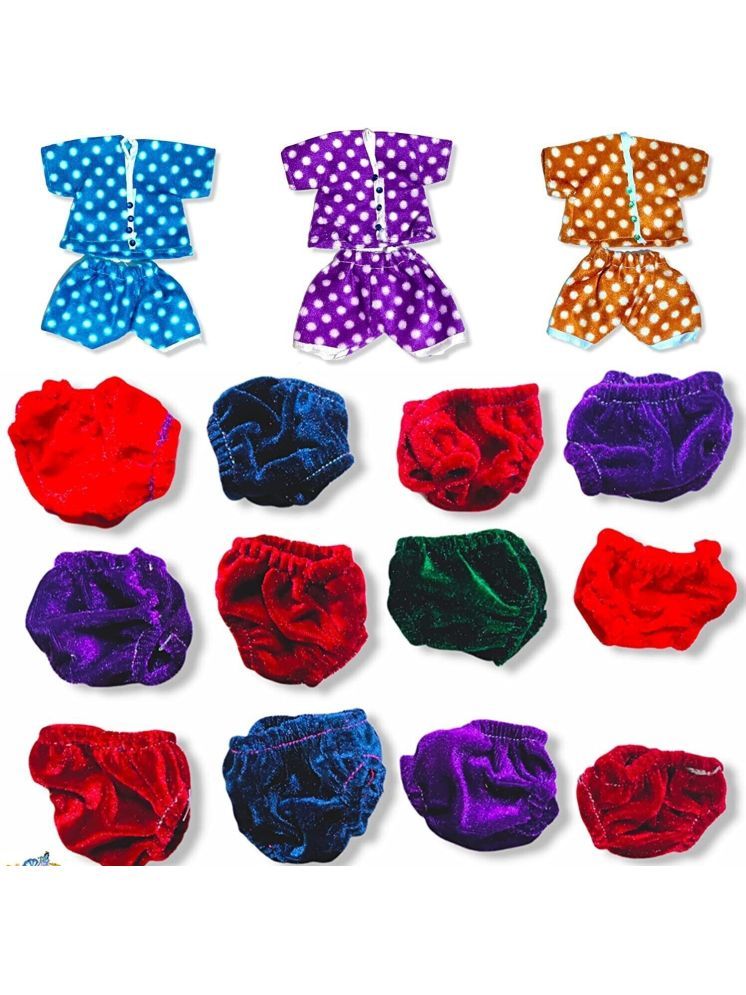     			Lvi Craft Laddu Gopal Multicolor Wool Dress ( Pack of 15 )