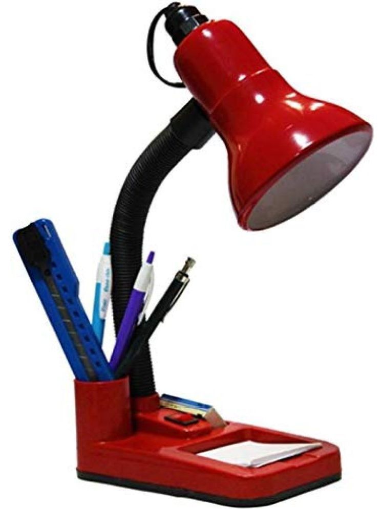     			SPARKWORLD Red Study Table Lamp ( Pack of 1 )