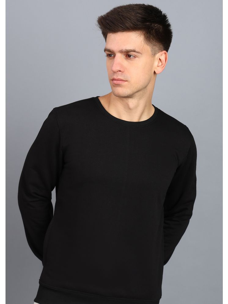     			XFOX Fleece Round Neck Men's Sweatshirt - Black ( Pack of 1 )