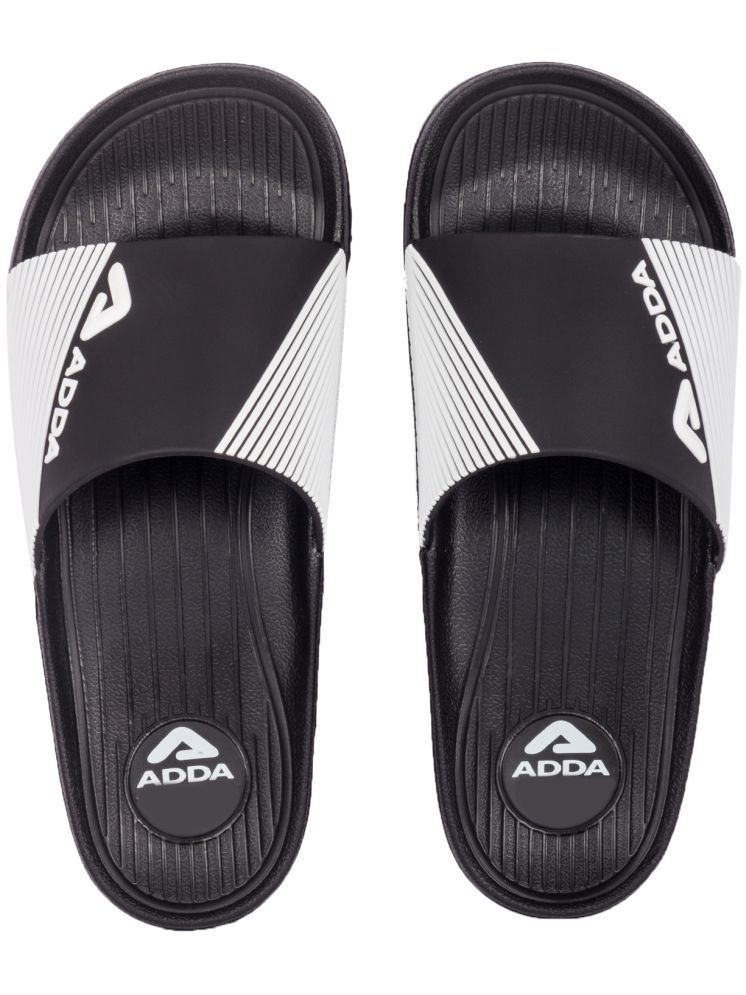     			Adda Black Men's Slide Flip Flop