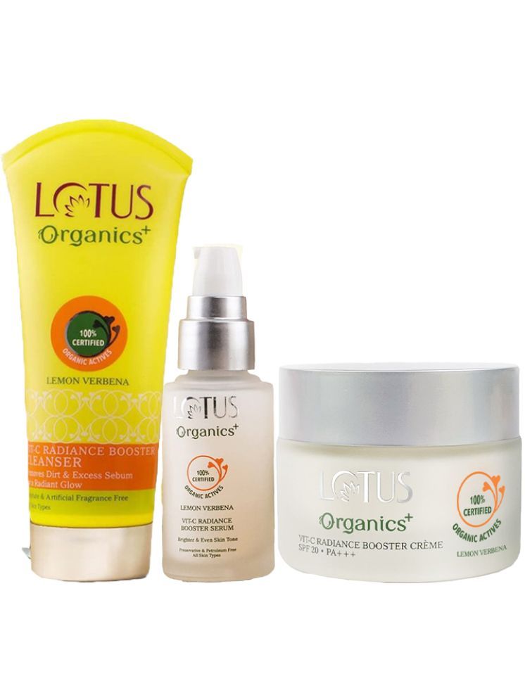     			Lotus Organics+ Vitamin-C Radiance Booster Cream 50g , Cleanser 100g , Boost Serum 30ml (Packof 3)