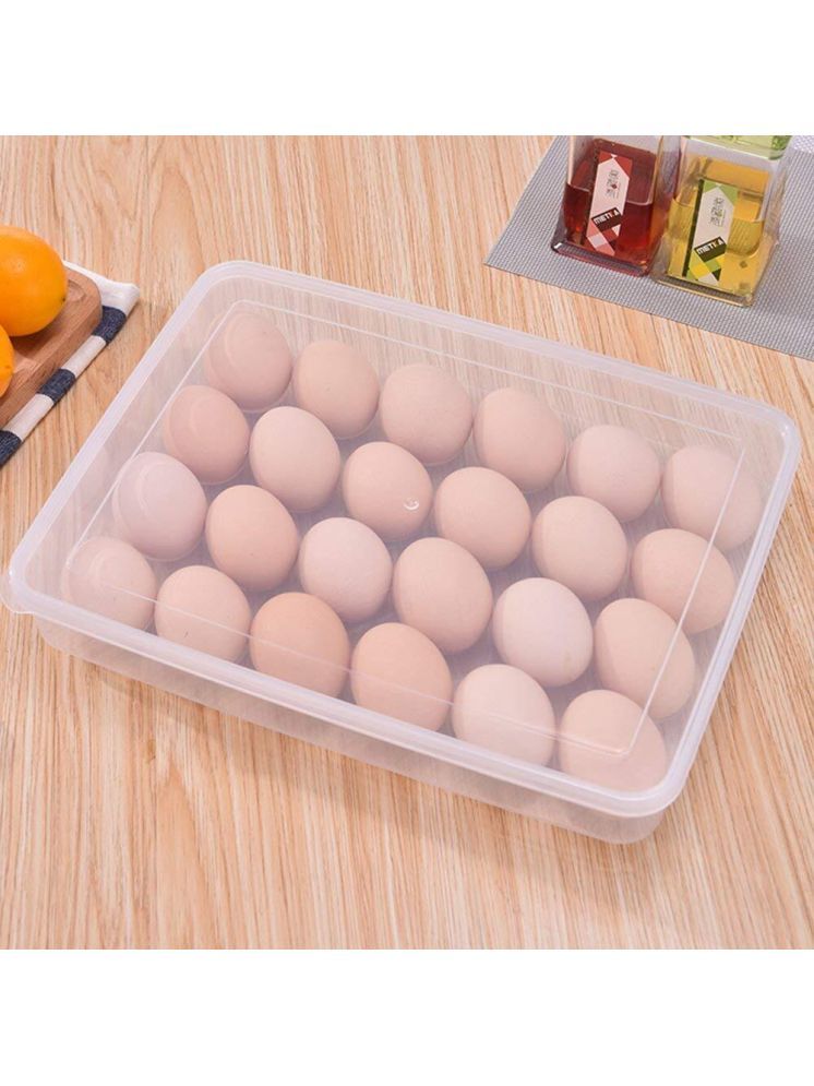     			Vittamix 24 GRID EGG TRAY Plastic Transparent Egg Container ( Set of 1 )