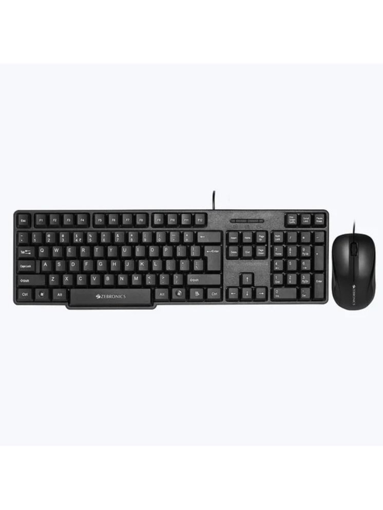     			Zebronics Black USB Wired Keyboard Mouse Combo