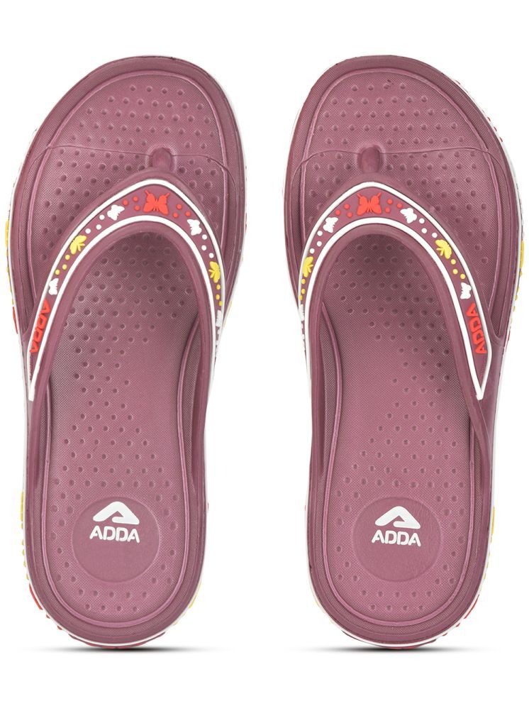     			Adda Purple Women's Thong Flip Flop