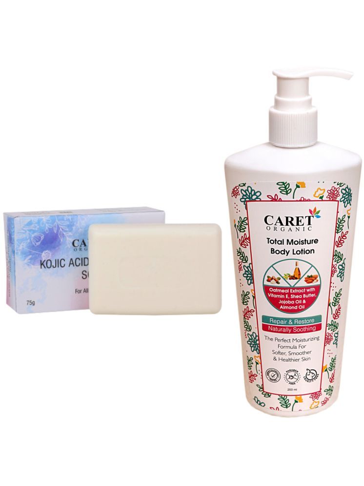     			Caret Organic Freshness Total Moisture Body Lotion Bathing Bar for All Skin Type ( Pack of 2 )