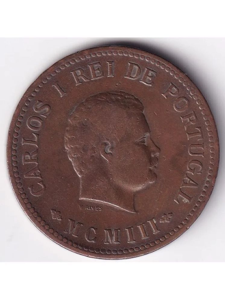     			Half Tanga Portuguese India Goa 1903 Coin