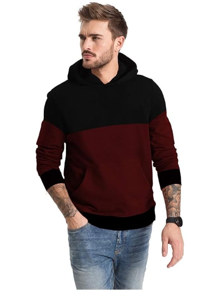     			JUGULAR Cotton Blend Hooded Men's Sweatshirt - Maroon ( Pack of 1 )