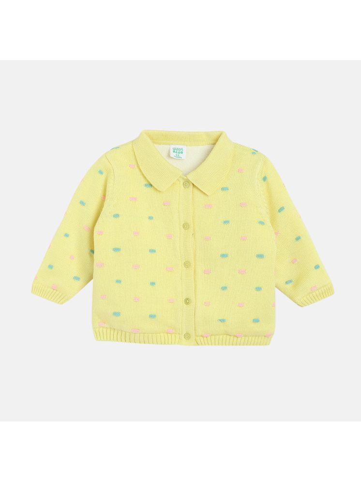     			MINI KLUB Pack of 1 Baby Girls 100% Cotton Cardigans ( Yellow )