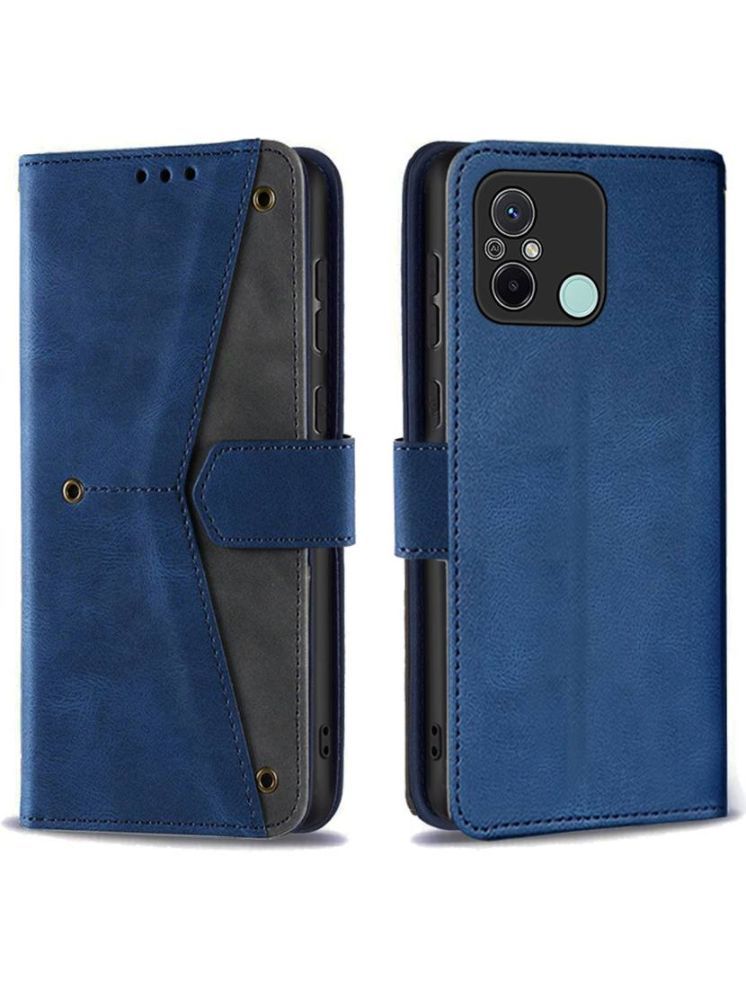     			Masque Blue Flip Cover Artificial Leather Compatible For Poco M6 Pro ( Pack of 1 )