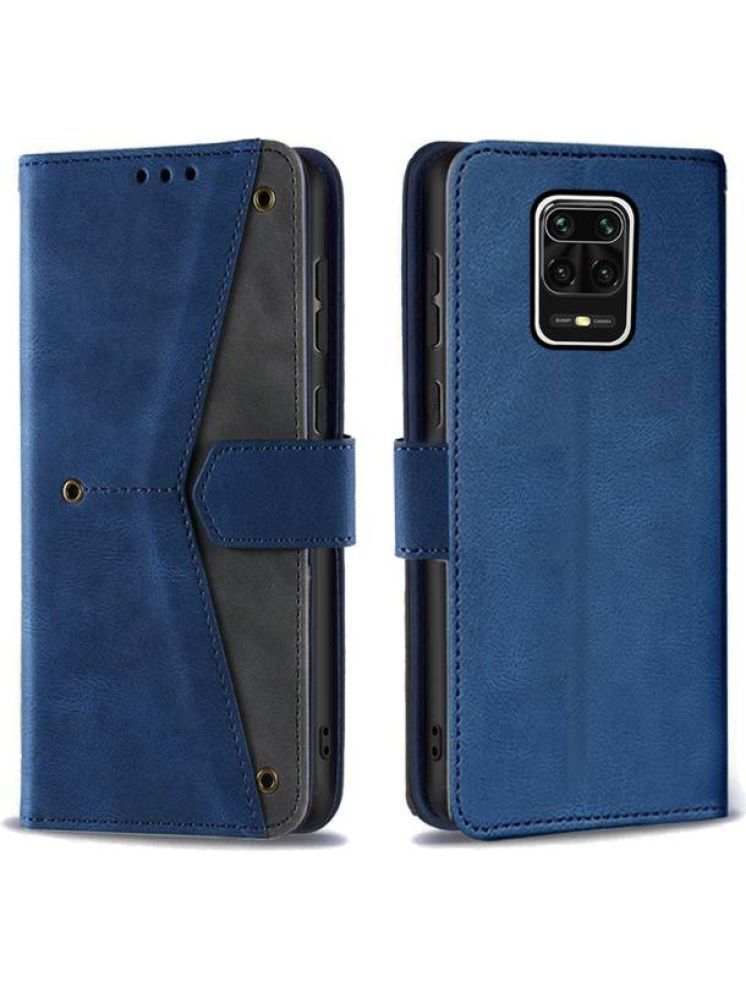     			Masque Blue Flip Cover Artificial Leather Compatible For Poco M2 Pro ( Pack of 1 )