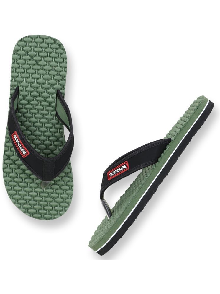     			SLIPCARE Green Men's Massage Flip Flop