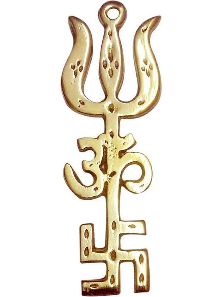     			Shri Astha Vinayak Brass Lord Shiva Idol ( 0.1 cm )