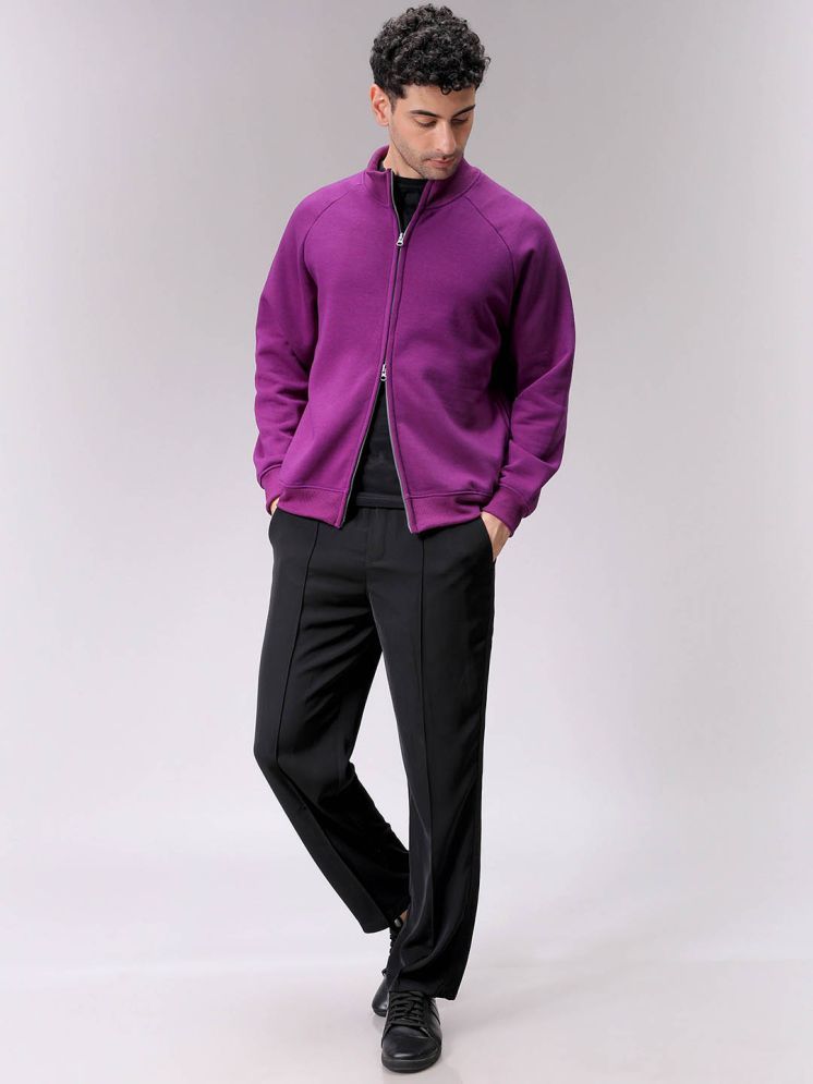     			The Indian Garage Co. Polyester High Neck Men's Sweatshirt - Purple ( Pack of 1 )