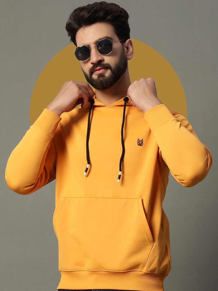     			stelvin Cotton Blend Hooded Men's Sweatshirt - Yellow ( Pack of 1 )