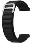 ACM Watch Strap Nylon compatible with Motorola Moto Watch 70 Smartwatch Sports Hook Band Black