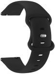 ACM Watch Strap Silicone Belt compatible with Maxima Max Pro Apex Smartwatch Sports Dual Closure Band Black