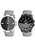 Hala Light Grey Leather Analog Men's Watch