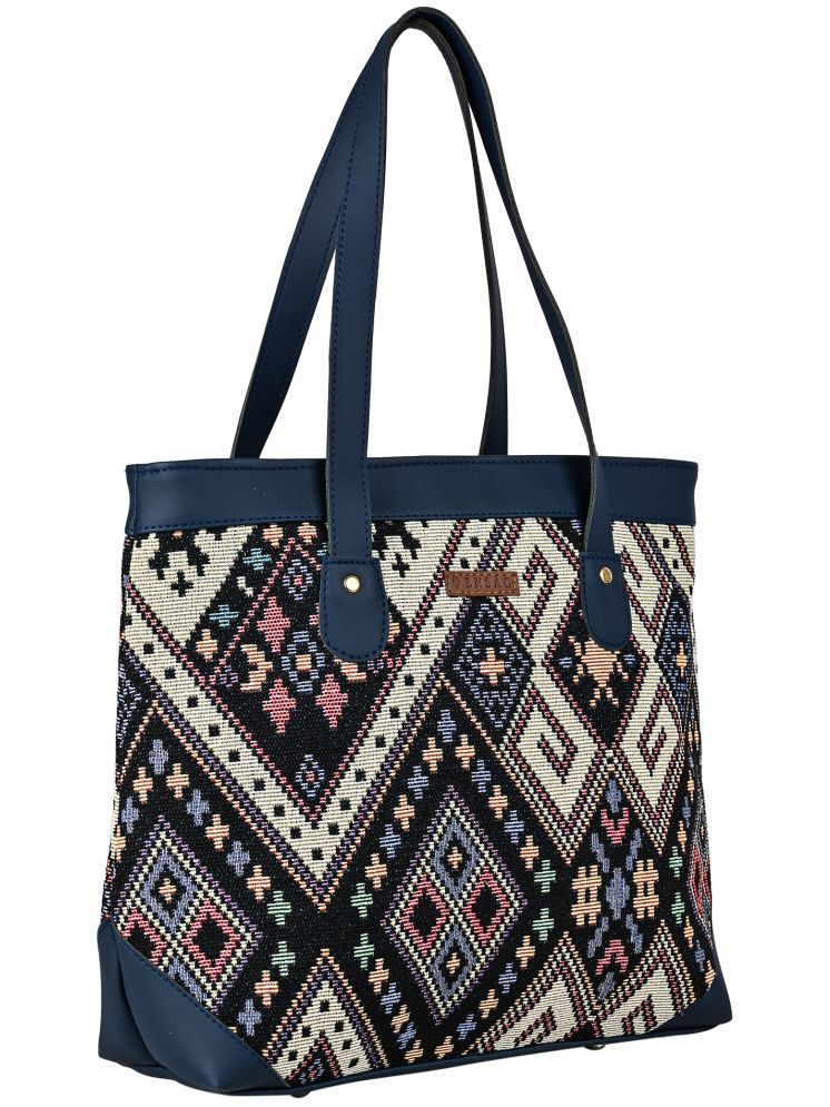     			ENSAC Tote Bag Cotton Set of 1 ( Blue )